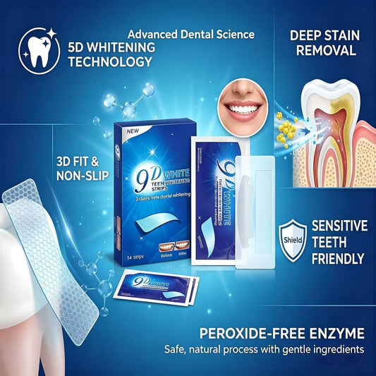 Gentle Cleaning 9D Whitening Tooth Strips Bright Smile Kit globalswanky 03