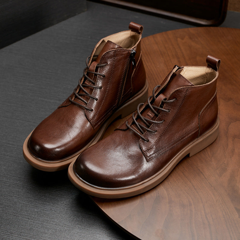 Genuine Leather Fashion Martin Boots for Men Daily Casual Wear Global swanky 1