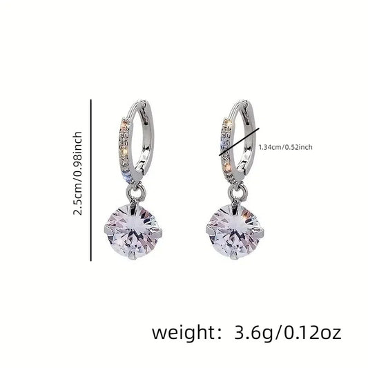 Geometric Zircon Stud Earrings for Women Chic Daily Wear globalswanky 013
