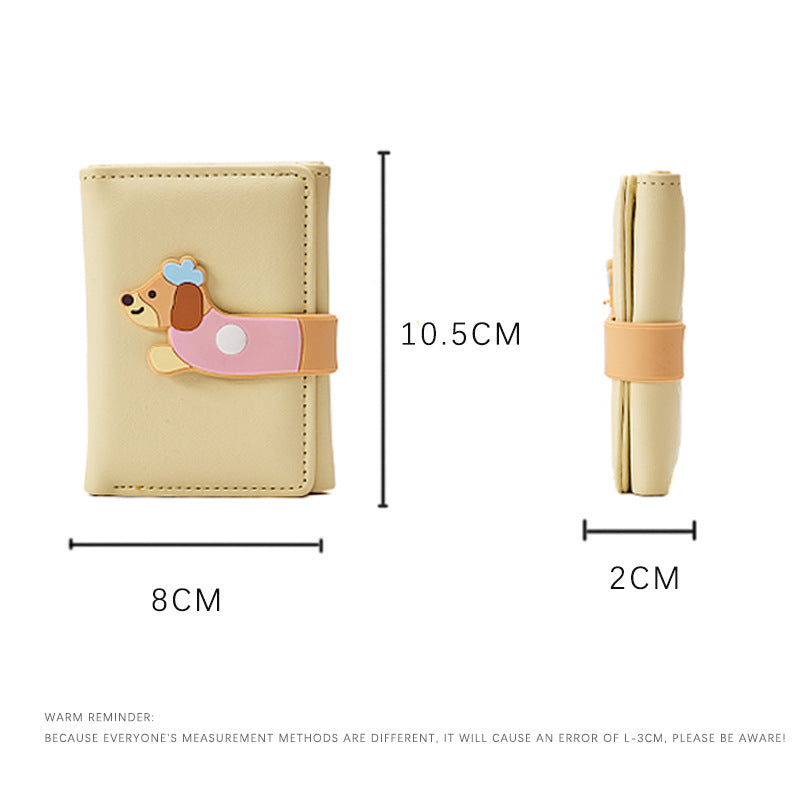 Girl Heart Cartoon Cute Illustration Student Mini Short Wallet Global swanky 2