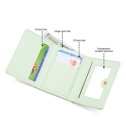 Girl Heart Cartoon Cute Illustration Student Mini Short Wallet Global swanky 3