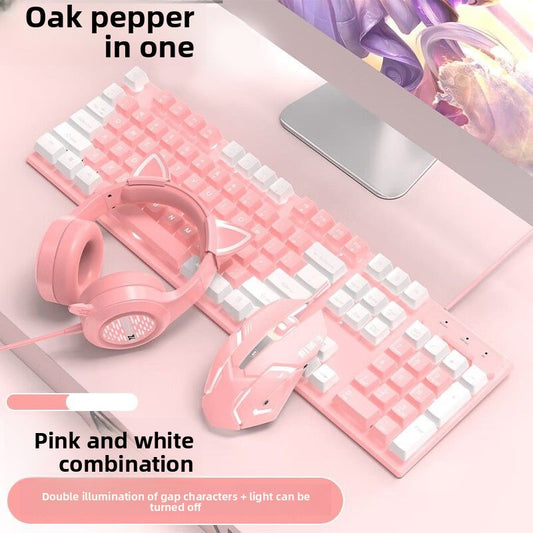 Girls' E-sports Mechanical Feel Gaming Keyboard for Gaming globalswanky 01