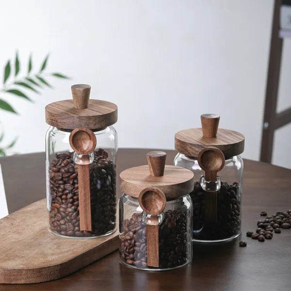  Glass Coffee Jar Set – 3 Pcs with Spoons for Kitchen Storage
global-swanky 2