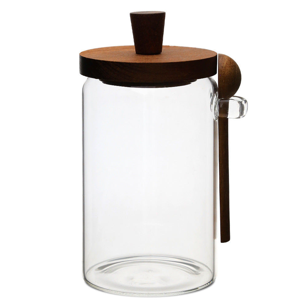 Glass Coffee Jars With Spoons for Candy Biscuit Storage Daily Global swanky 1