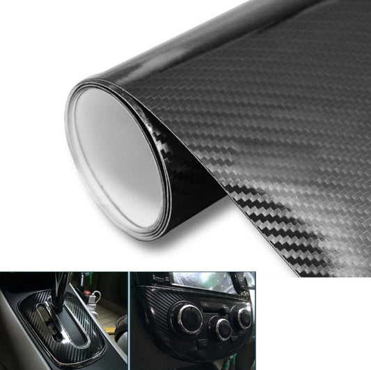 Glossy Black 5D Carbon Fiber Vinyl Film Car Stickers. global swanky 1