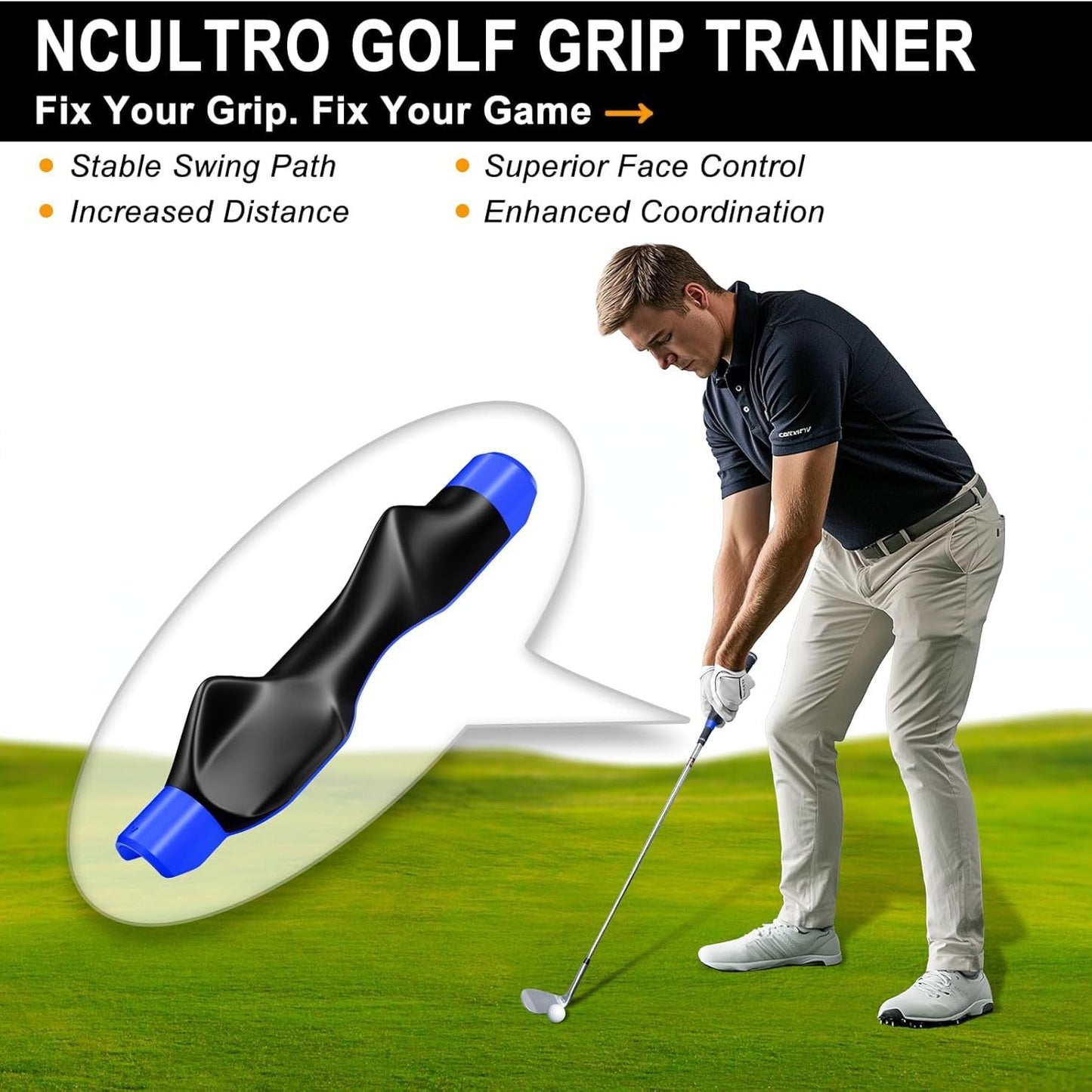 Golf Grip Corrector for Swing Practice and Grip Improvement global-swanky 2