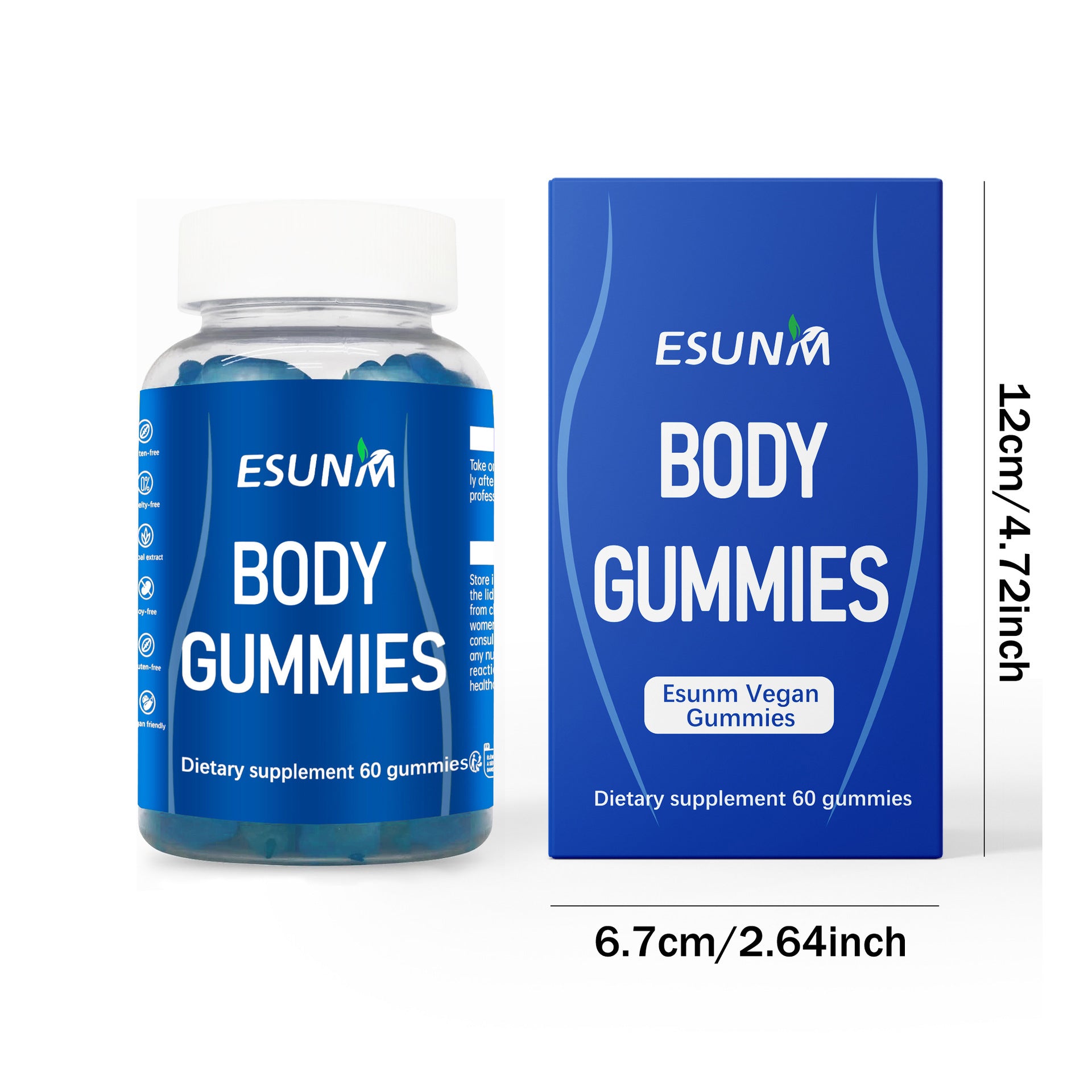 Gummy Bear Gummies Tablets 60 Pack Daily Body Supplement  global swanky 3