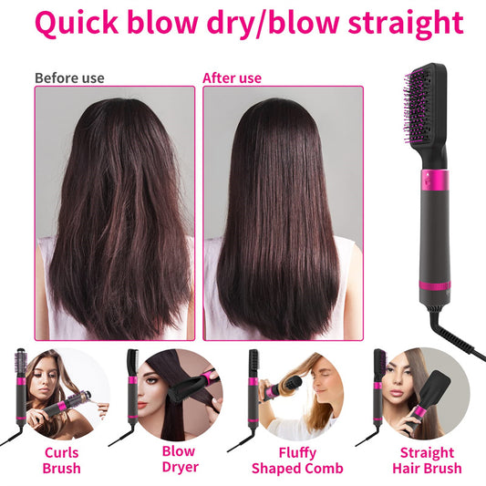 Hair Dryer Brush 5-in-1 Straightener and Automatic Curler globalswanky 03