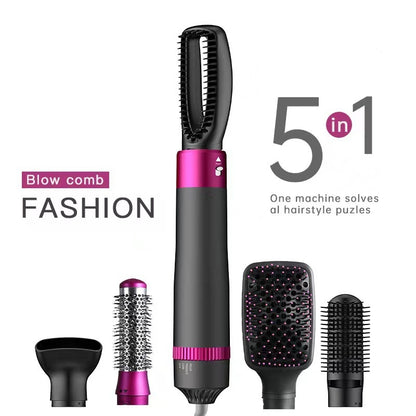Hair Dryer Brush 5-in-1 Straightener and Automatic Curler globalswanky 04