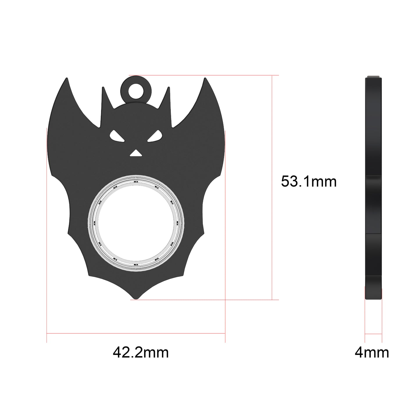 Halloween Fidget Spinner Bat Demon Ghost Keychain Toy Fun Go globalswanky 03