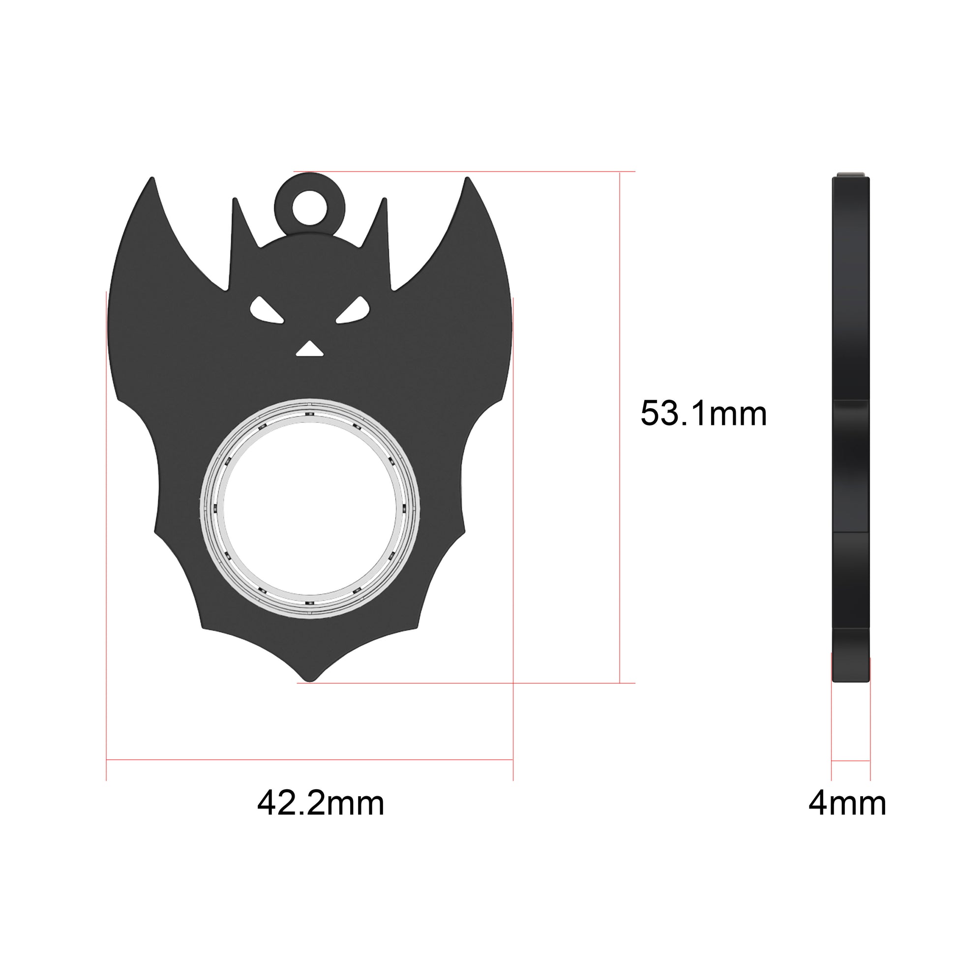Halloween Fidget Spinner Bat Demon Ghost Keychain Toy Fun Go globalswanky 03