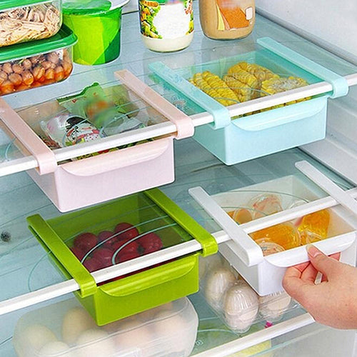 Hanging Plastic Refrigerator Storage Rack Kitchen Organizer globalswanky 01