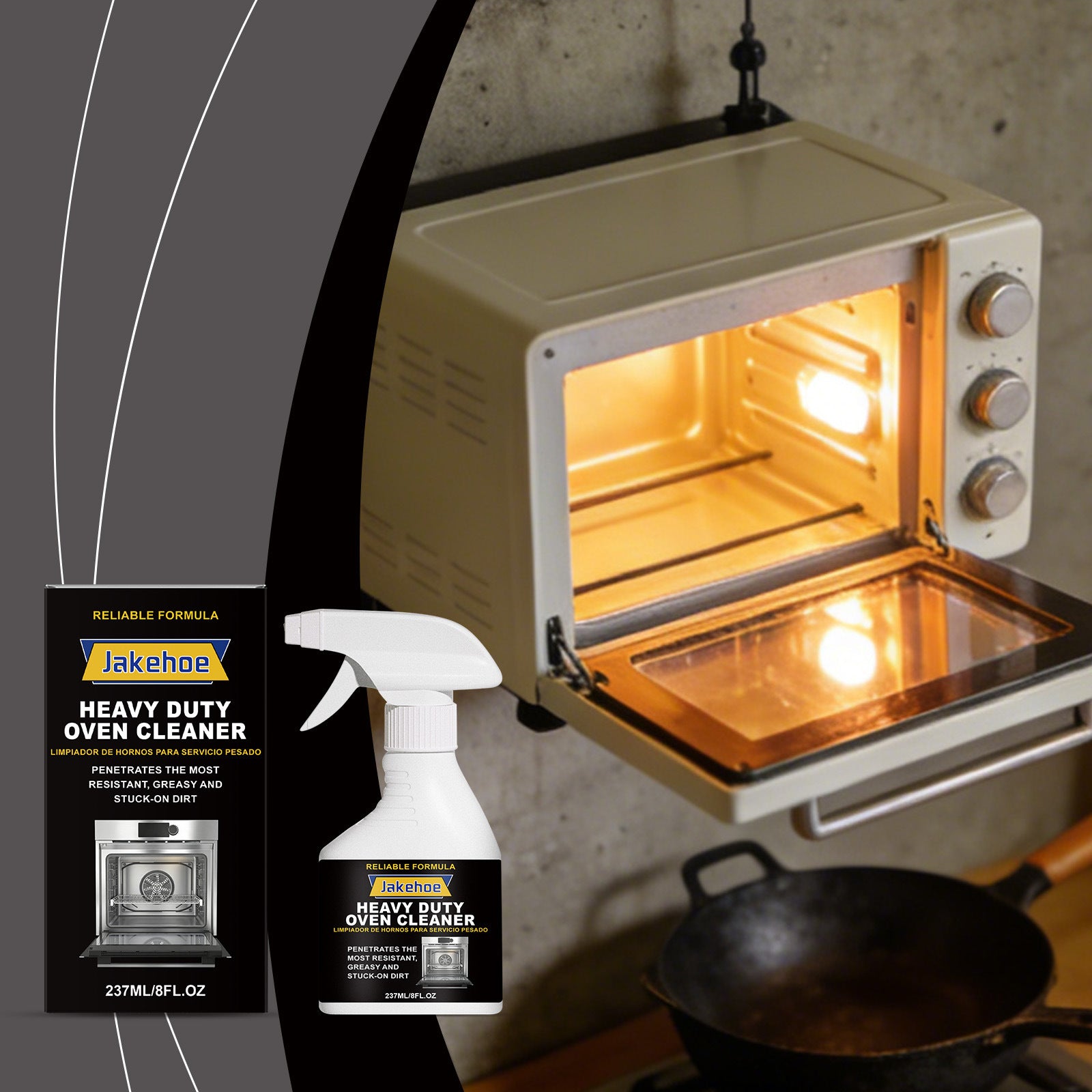Heavy Duty Oven Cleaner Spray for Burnt Grease Kitchen Care globalswanky 02