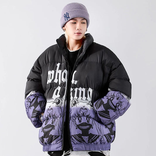  Hip Hop Oversized Padded Parka Men’s Harajuku Gradient Cartoon
global-swanky 1