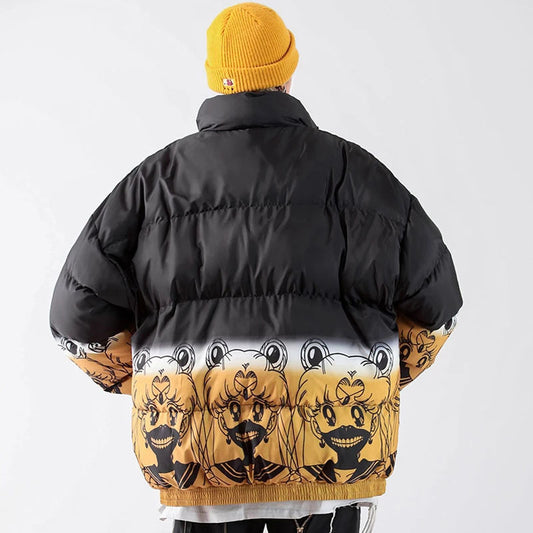  Hip Hop Oversized Padded Parka Men’s Harajuku Gradient Cartoon
global-swanky 3