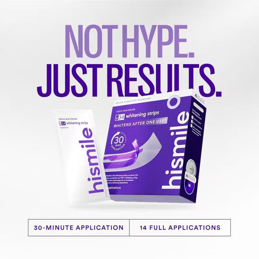 Hismilev34 Teeth Whitening Strips for Bright Smile Care Kit globalswanky 01