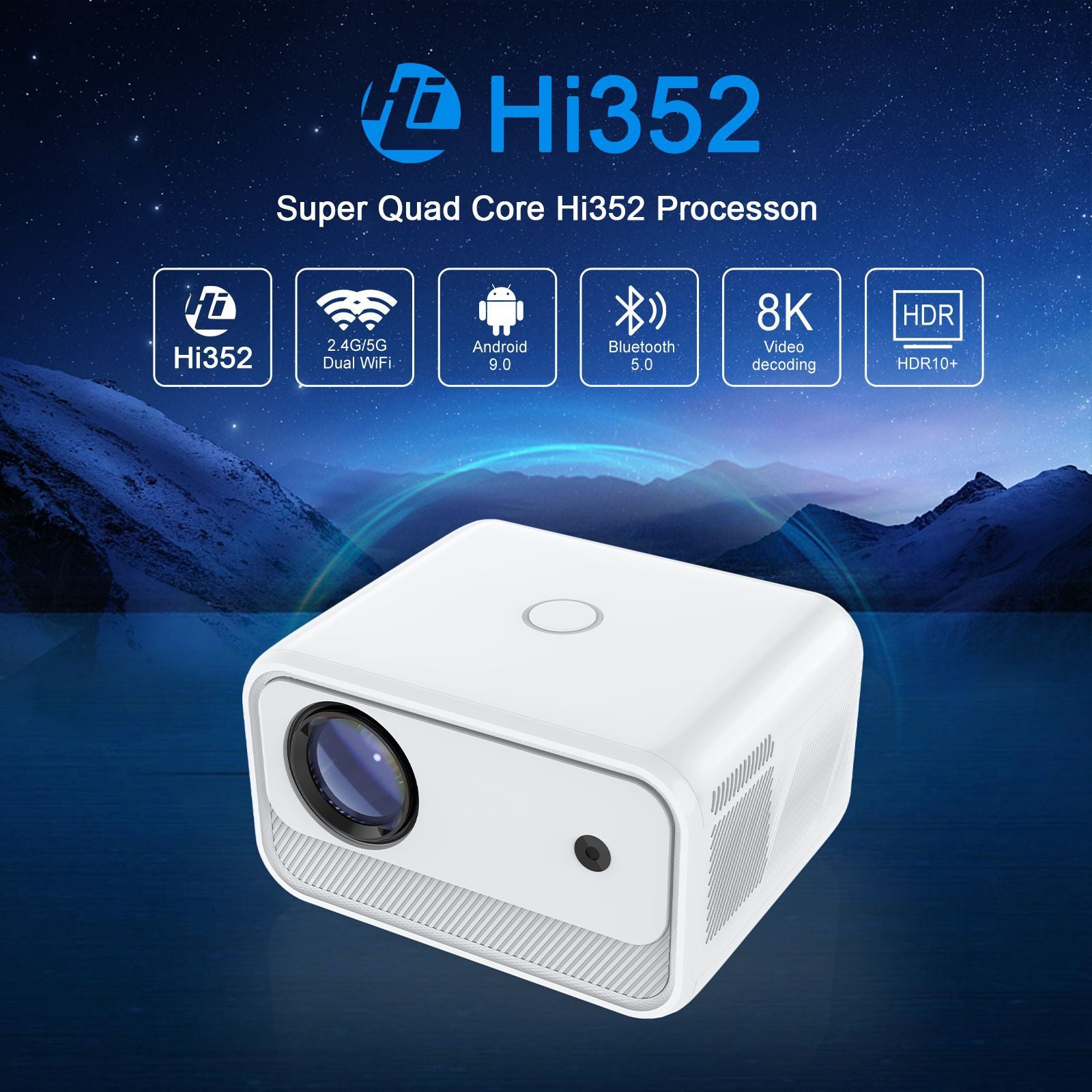 Home Office Projector with HD Display & Electric Focus Control Global swanky 1
