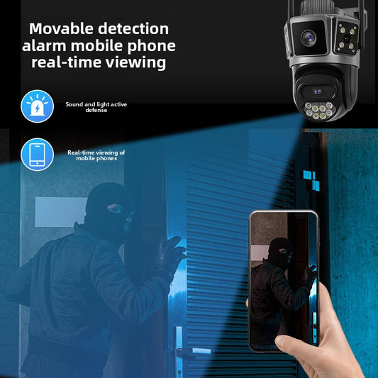 Home Wireless Surveillance Camera Three-Screen Monitoring globalswanky 03