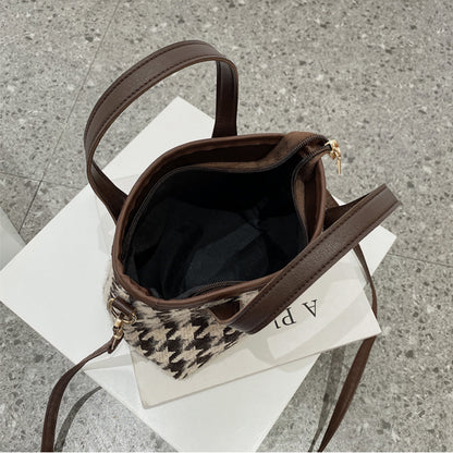 Houndstooth Tote Bags for Women With Portable Shoulder Comfort Global swanky 2
