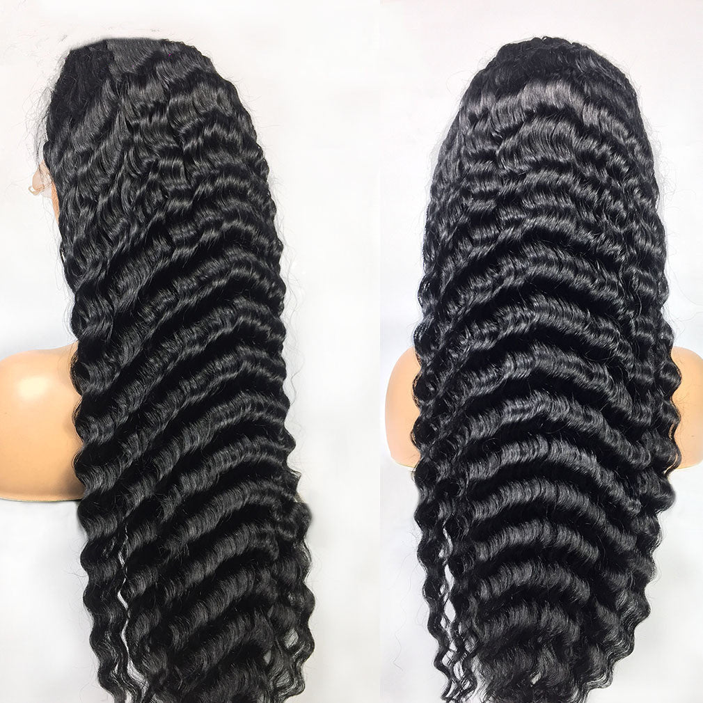 Human Hair Deep Wave Lace Frontal Wigs Global swanky 3