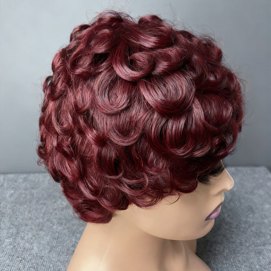 Human Hair Wig with Breathable Inner Net Cap for Comfy Wear Global Swanky 03