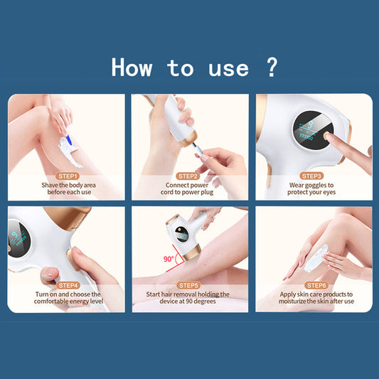 IPL Laser Hair Removal Device Smooth Skin Care at Home Global Swanky 3