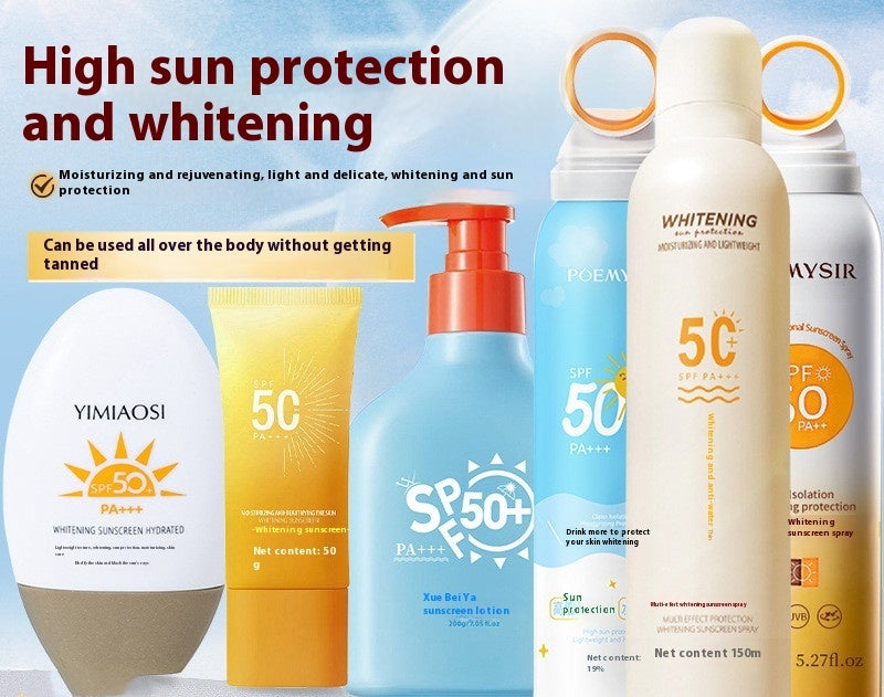 Ice Whitening Sunscreen Spray Waterproof UV Protection Skin Care Global swanky 3