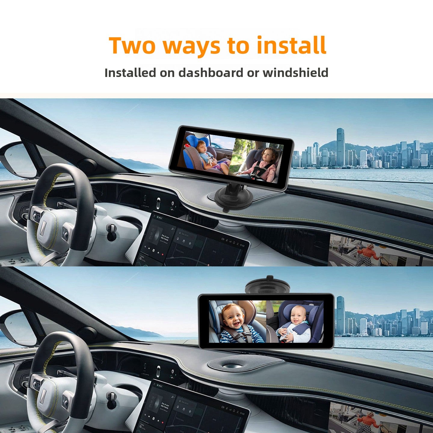 In-Car 6.8-Inch Baby Rear-Seat Monitor with Clear HD Display globalswanky 01