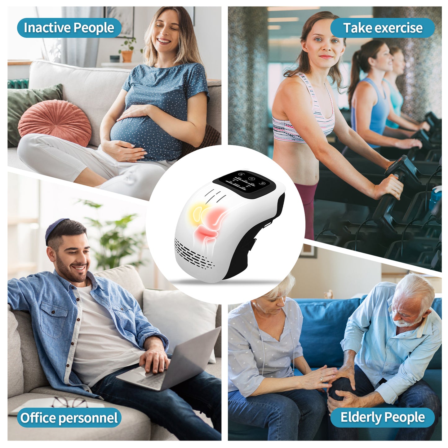  Intelligent Knee Massager with Heating Pain Relief Device global-swanky  2