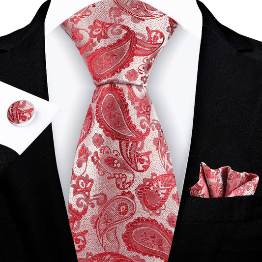 Jacquard-embroidered Cashew Flower Tie Global swanky 1