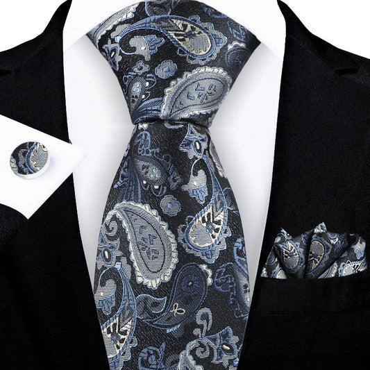 Jacquard-embroidered Cashew Flower Tie Global swanky 2