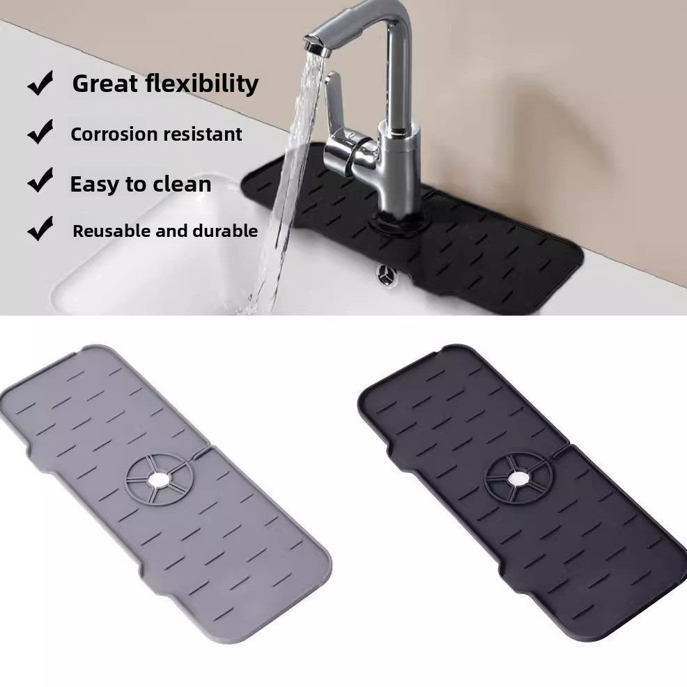 Kitchen Faucet Draining Mat for Splash-Proof Sink Care Uses Global Swanky 1