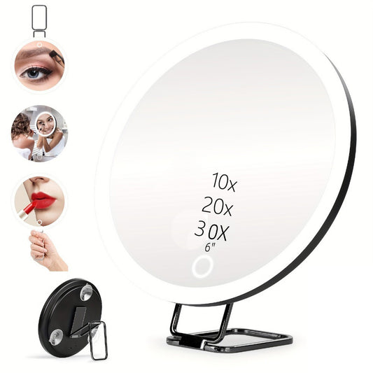 LED Fill Light with Light Bracket and Rotating Makeup Mirror globalswanky 02