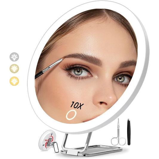 LED Fill Light with Light Bracket and Rotating Makeup Mirror globalswanky 03
