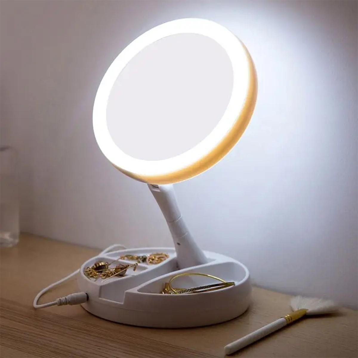 LED Illuminated Makeup Mirror – Perfect for Dorms & Bedrooms globalswanky 2