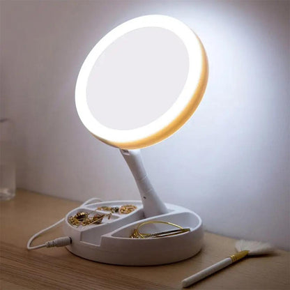 LED Illuminated Makeup Mirror – Perfect for Dorms & Bedrooms globalswanky 2