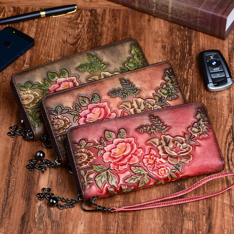 Ladies Wallets With Vintage Embossing and Hand Polished Style Global swanky 2