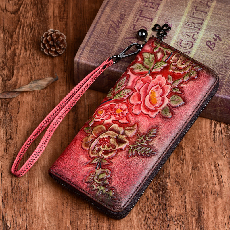 Ladies Wallets With Vintage Embossing and Hand Polished Style Global swanky 3