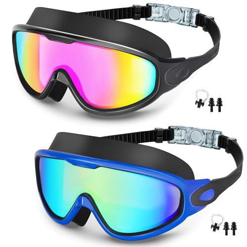 Large Frame Anti Fog Swimming Goggles With Earplugs Uses Now globalswanky 01