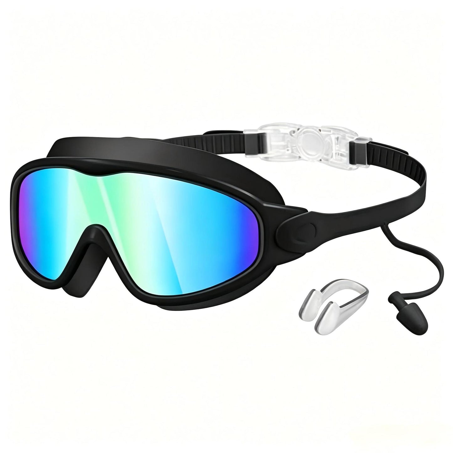 Large Frame Anti Fog Swimming Goggles With Earplugs Uses Now globalswanky 02