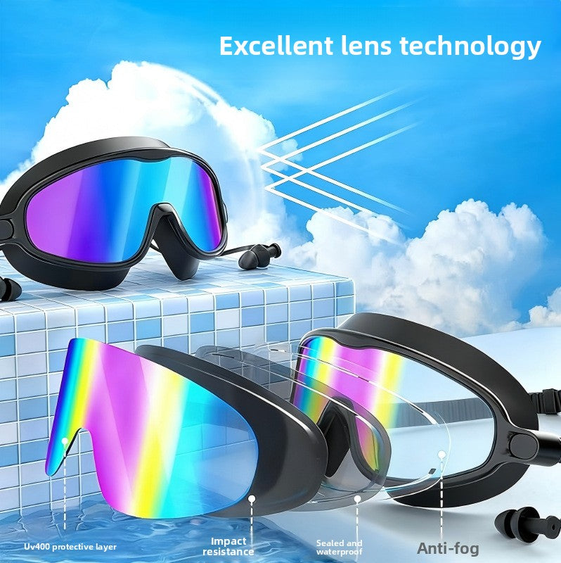 Large Frame Anti Fog Swimming Goggles With Earplugs Uses Now globalswanky 03
