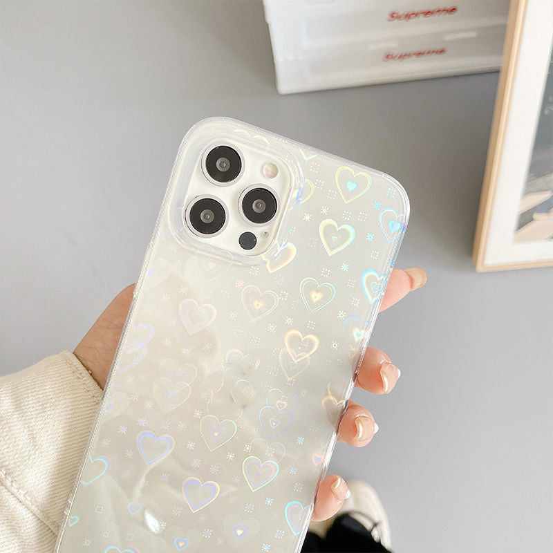 Laser Colorful Love Silicone Phone Case Double-Sided Coated 
global-swanky 1