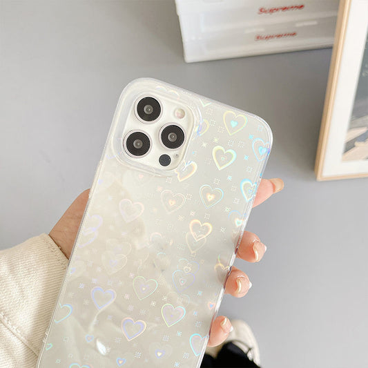Laser Colorful Love Silicone Phone Case Double-Sided Coated 
global-swanky 1