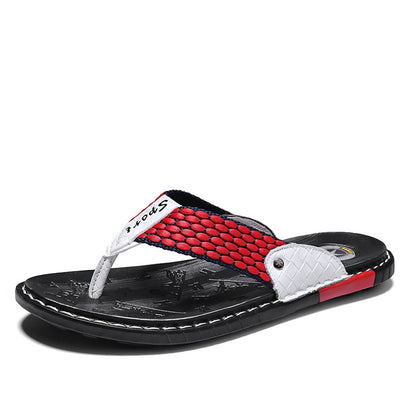  Leather Non-Slip Slippers Men for Outdoor Beach Daily Wear Use Global swanky 1