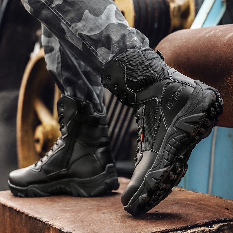 Leather Outdoor Snow Boots Sports Shoes for Men Hiking Wear Global swanky 3