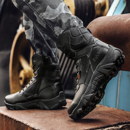 Leather Outdoor Snow Boots Sports Shoes for Men Hiking Wear Global swanky 3