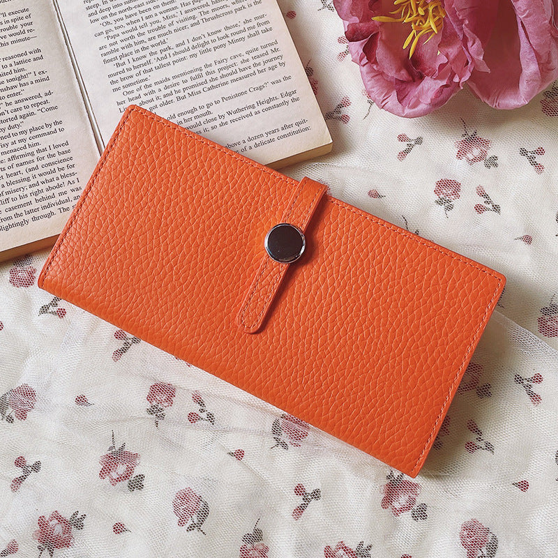Leather Women Wallets With Lychee Pattern & Luxury Long Style Global swanky 3