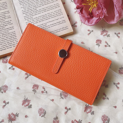 Leather Women Wallets With Lychee Pattern & Luxury Long Style Global swanky 3