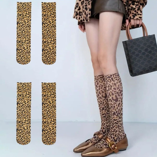  Leopard-Print Horse Oil Mid-Calf Socks Trendy and Comfortable
global-swanky 1