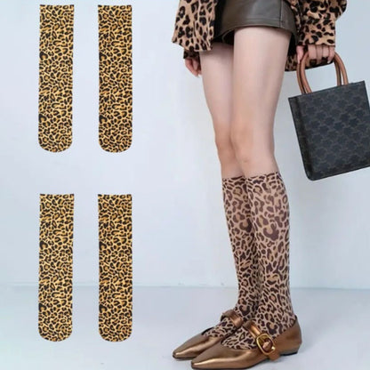  Leopard-Print Horse Oil Mid-Calf Socks Trendy and Comfortable
global-swanky 1